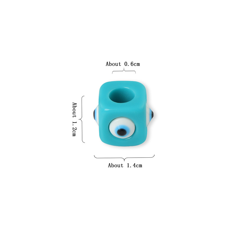 1 Piece 1.2 * 1.4mm Hole Under 1mm Resin Square Eye Beads display picture 1