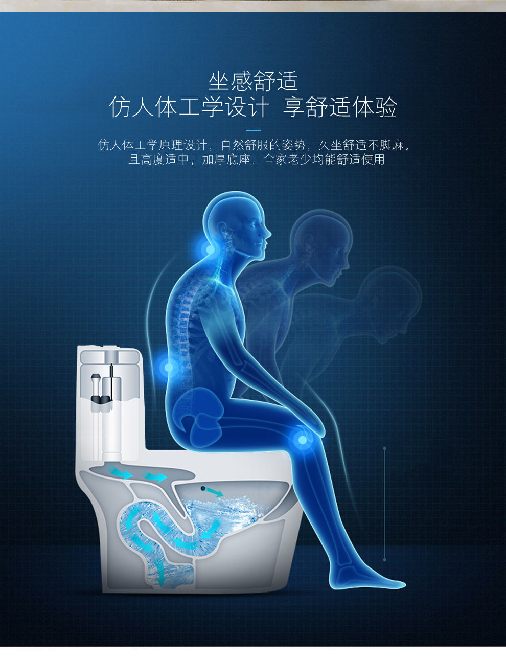 Large-diameter siphonic toilet, anti-odor toilet, bathroom, small-sized toilet, water-saving household toilet undefined