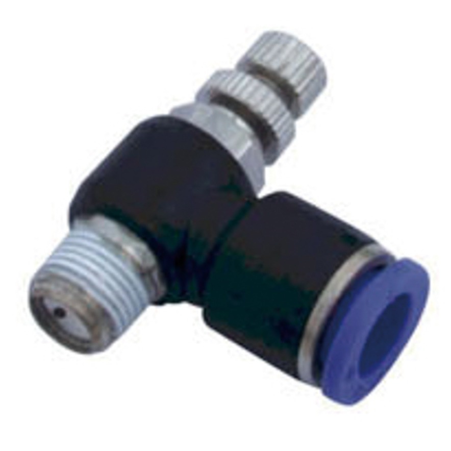 NSE气动调节插管排气阀配件快插接头 单向节流流量控制接头