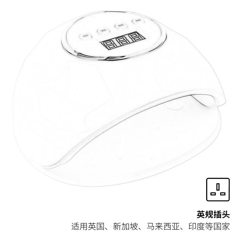 Nuevo producto Lámpara de uñas Máquina de fototerapia de secado rápido Lámpara para hornear uñas de alta potencia Lámpara de fototerapia de esmalte de uñas especial para salón de uñas Transfronterizo