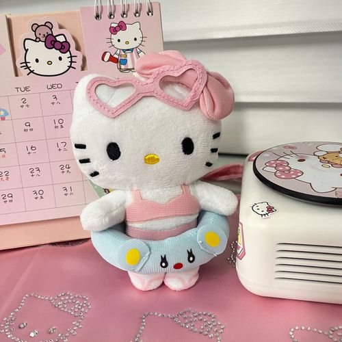 Cartoon animation hot selling swimming ring bikini KT keychain pendant cat doll girl back packaging decoration small doll