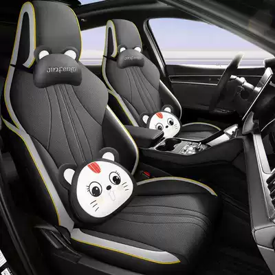 Modelə uyğun (Original) oturacaq örtükləri – 25 BYD Seagull 05dmi car - meteorite-black-cartoon-version-note-the-model-year-front-row-fully-covered-rear-row-partially-covered