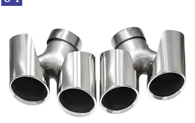 For 2011 - 2018 Porsche 911 Exhaust Pipe Tail Pipe Stainless Steel Muffler Tail Throat Restoration