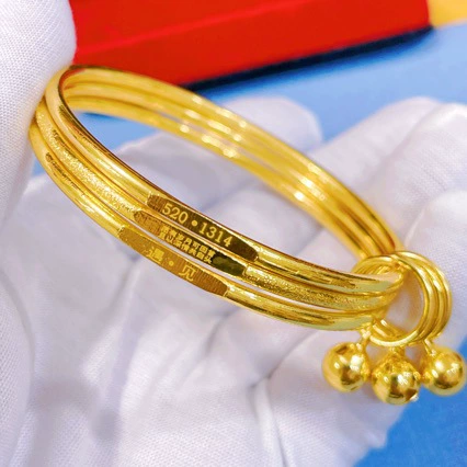 Высокая имитация вьетнамского песочного золота браслет 520 Sansheng III позолоченный матовый браслет подарочные украшения для подруги