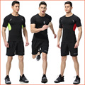 健身服套装男子夏季高弹速干短袖T恤篮球训练跑步运动服装两件套