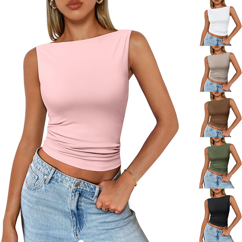 Cross-Border European and American 2026 Spring/Summer New Sleeveless Tank Top, Slim Fit Inner Wear, Y2K Fashion Sexy Top for Women