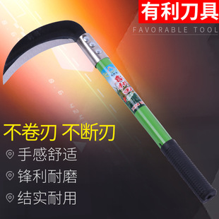 Spray Plastic Straight Handle Small Sickle, Self-Produced and Sold, Grass Cutting and Wheat Cutting Sickle, Agricultural Tool, Iron Handle Small Sickle