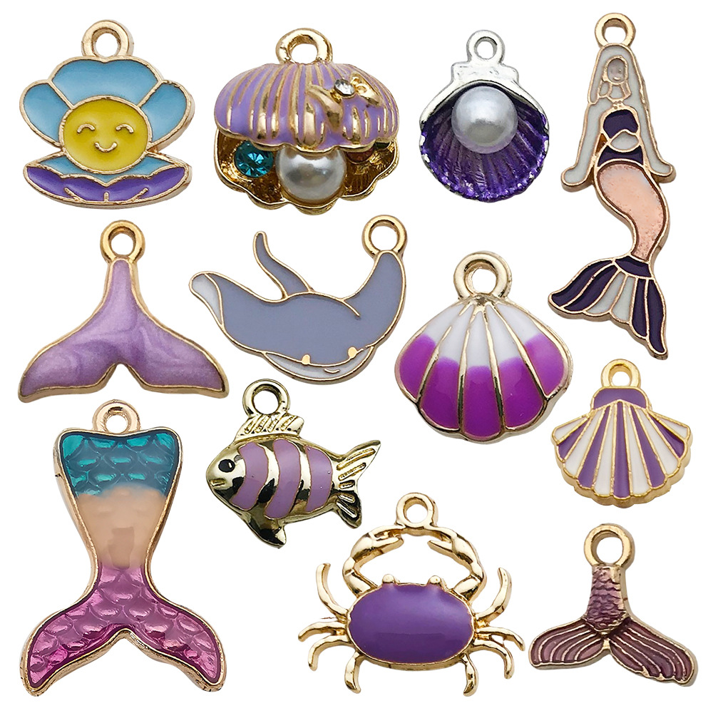 4g Weight Pendant Jewelry Making Type Shell Inlay Material DIY Jewelry Accessories, Keychain Classification 1 Piece Quantity Alloy Material Starfish, Ocean, Hippocampus, Shell, Horse Pattern Marine Style, Simple Style Style Enamel, Enamel Craft Pink Color 1 Piece Alloy Shell Starfish Ocean Hippocampus Pendant DIY Jewelry Accessories Keychain 10