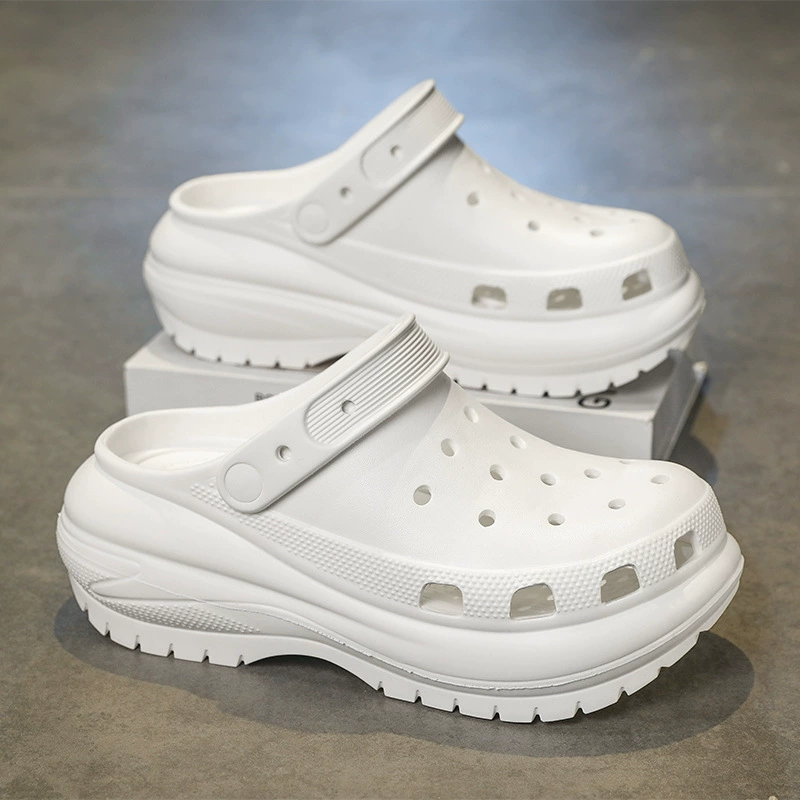 Модные брендовые сабо в парном стиле, закрытые сандалии на толстой подошве, увеличивающие рост на 5 см, для мужчин и женщин, дышащая пляжная обувь большого размера.