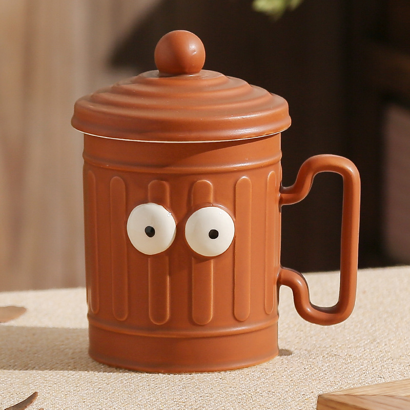 Taza de regalo de cumpleaños con tapa extraña taza de cerámica de oficina para el hogar con alto valor de cara para hombres