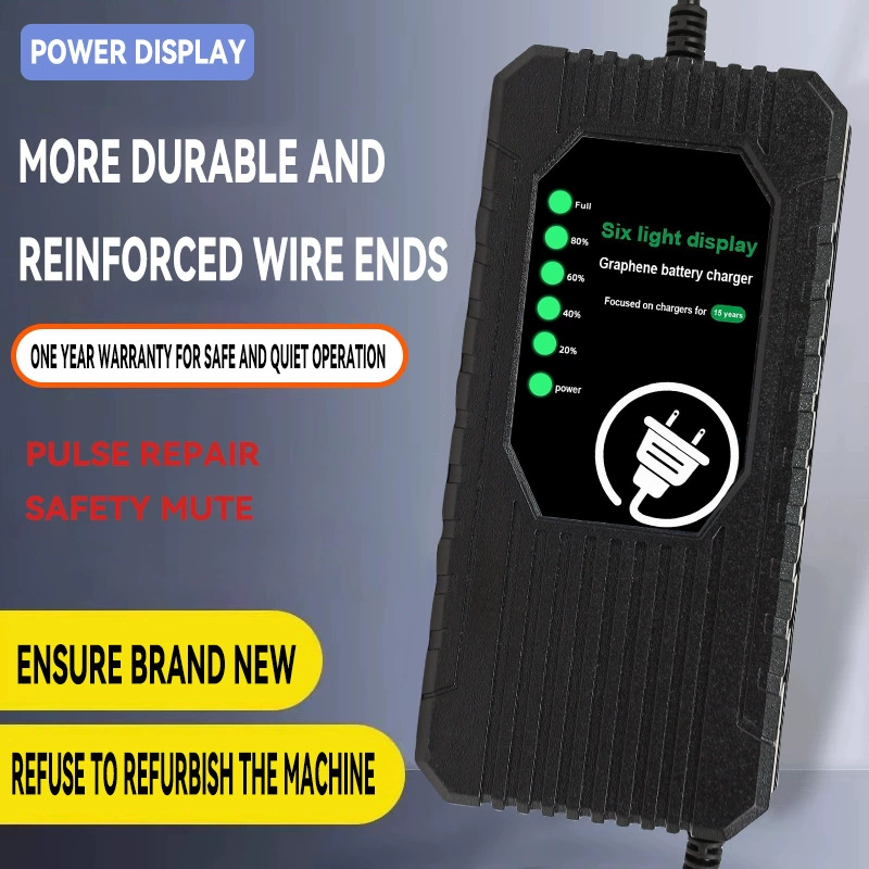 Трансграничное зарядное устройство для аккумулятора электромобиля, двухколесное трехколесное зарядное устройство для аккумулятора 48V12AH60V20AH72V