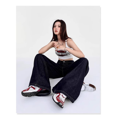 Women's Straight Leg Loose Spring Autumn 2024 New High-Waisted Slimming Petite Wide Leg Floor-Length Pants