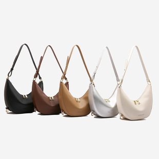 Source Manufacturer 2024 New Women's Bag Casual Simple Work Clothing Large Capacity Shoulder Bag Crossbody Bag Dumpling Bag Armpit