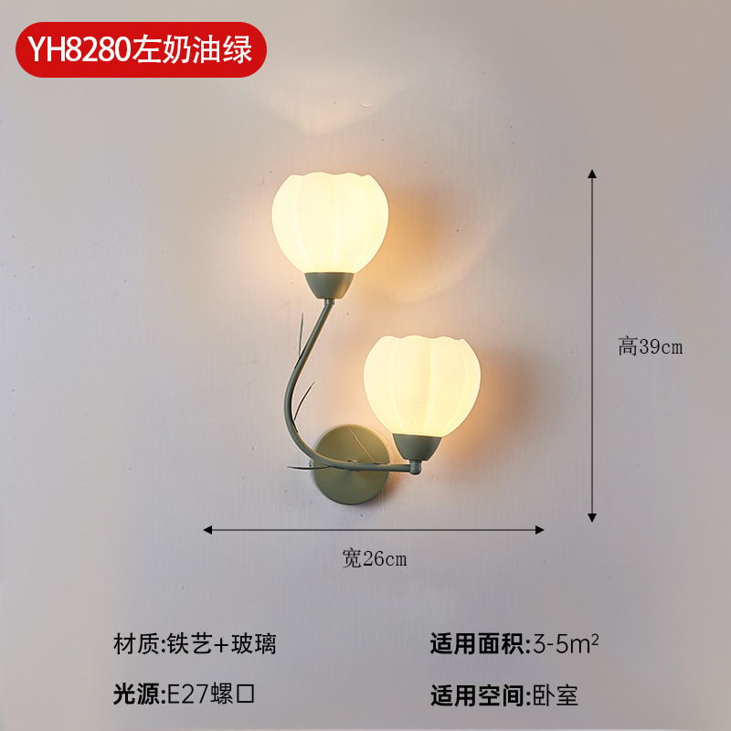 壁灯床头灯卧室led现代简约北欧创意美式客厅过道灯宾馆墙壁灯具|undefined