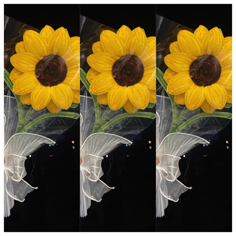 ひまわりの花束インスタイルツイストスティックニッチ素材パッケージでひまわりの手作りDIY大学入学試験と高校入学試験の応援ギフトを一気に獲得|undefined