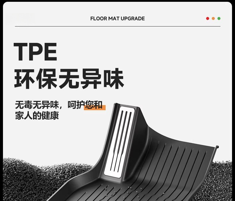 Suitable for the New Tesla Model 3Y Special Floor Mats, Tesla Full-Coverage Floor Mats, Tpe Car Accessories Wholesale