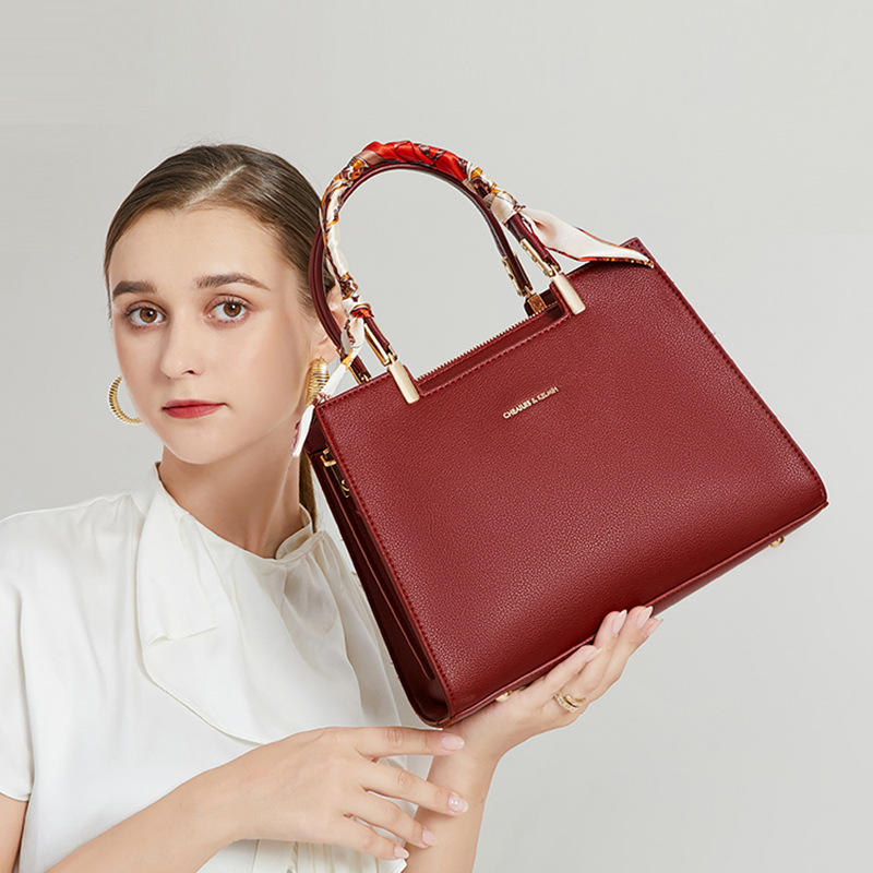 Bolso Rojo 2025 Nuevo Modelo, Bolso de Mano para Mujer de Mediana Edad, Gran Capacidad, Bolso de Boda, Bolso de Alta Gama para Madre
