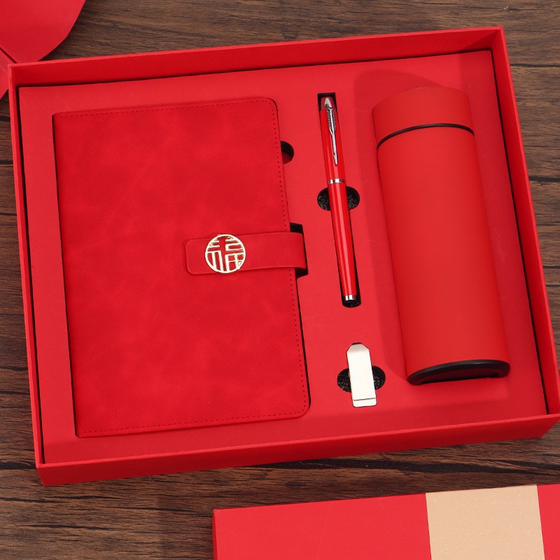 Wholesale High-End A5 Notebook Custom Gift Box Set Business Office Meeting Thickeneded Notepad Can Be Printed with Logo