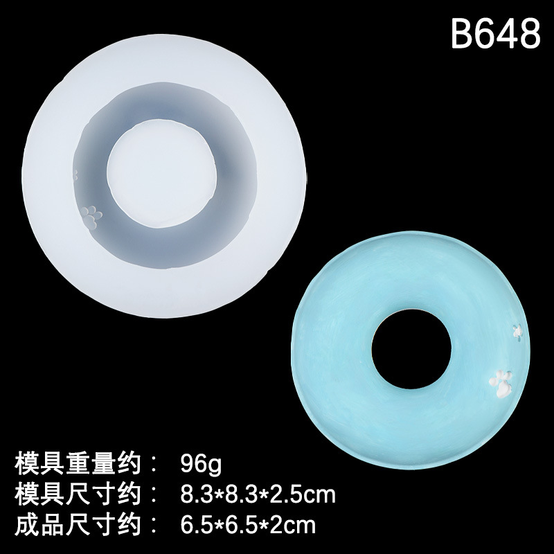 Molde de silicona en forma de West Highland de bricolaje, anillo de natación de oso de mantequilla, amasado, molde de decoración de yeso de goteo