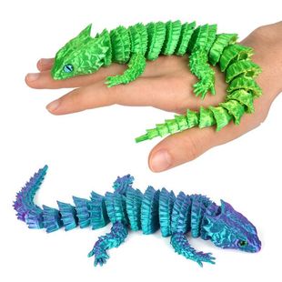 3D Printed Simulated Lizard Multi-Jointed Movable Handicraft Ornaments Kidsren's Toys Cross-Border Popular Hand-Made Models