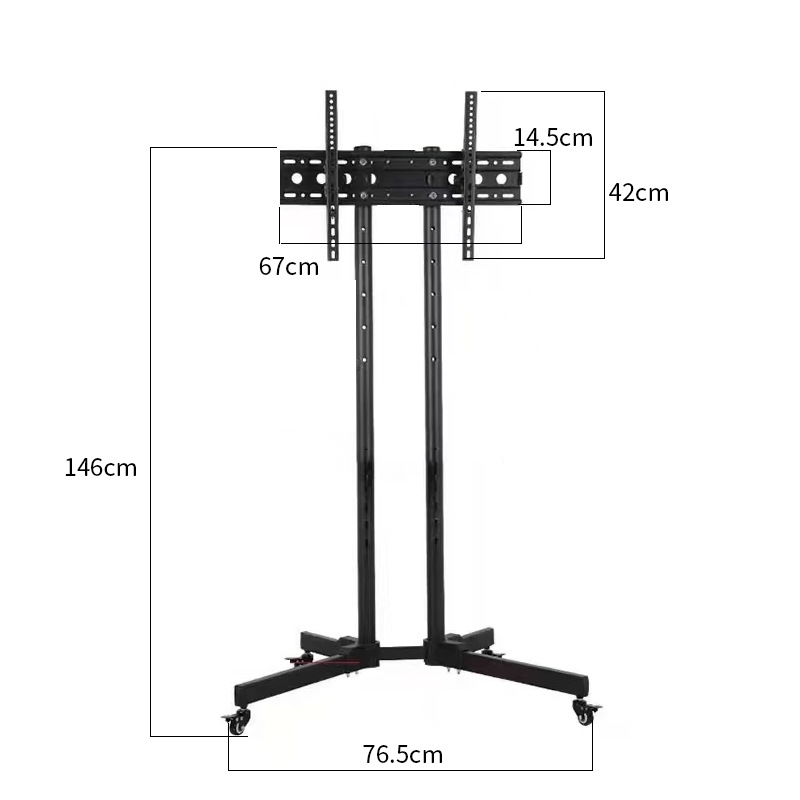Soporte de TV móvil, soporte de monitor para conferencias, soporte de TV ajustable de pie image 14