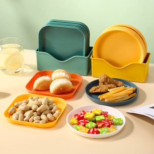 Bone-spitting Dish Bone-spitting Dish Household Snack Small Dish Pickles Dish Plastic Snack Cake Dish Dish for Dining Table Garbage Dish