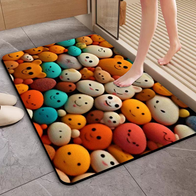 Alfombra de suelo de adoquines de diatomitas, almohadilla de pies absorbente de agua, almohadilla de pies antideslizante de baño resistente al desgaste image 9