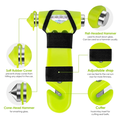 Life-Saving Hammer, Escape Hammer, Window – Qəza çəkici - green