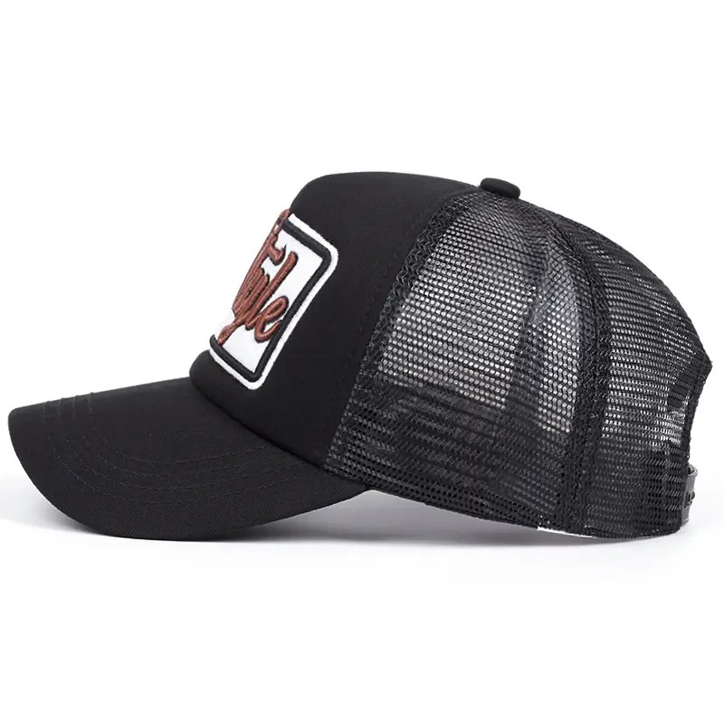 Comercio exterior Xyin temu explosión estilo bordado 3D sombrero de béisbol de malla sombrero de algodón sombrero de béisbol hombre empalme sombrero de béisbol velocidad