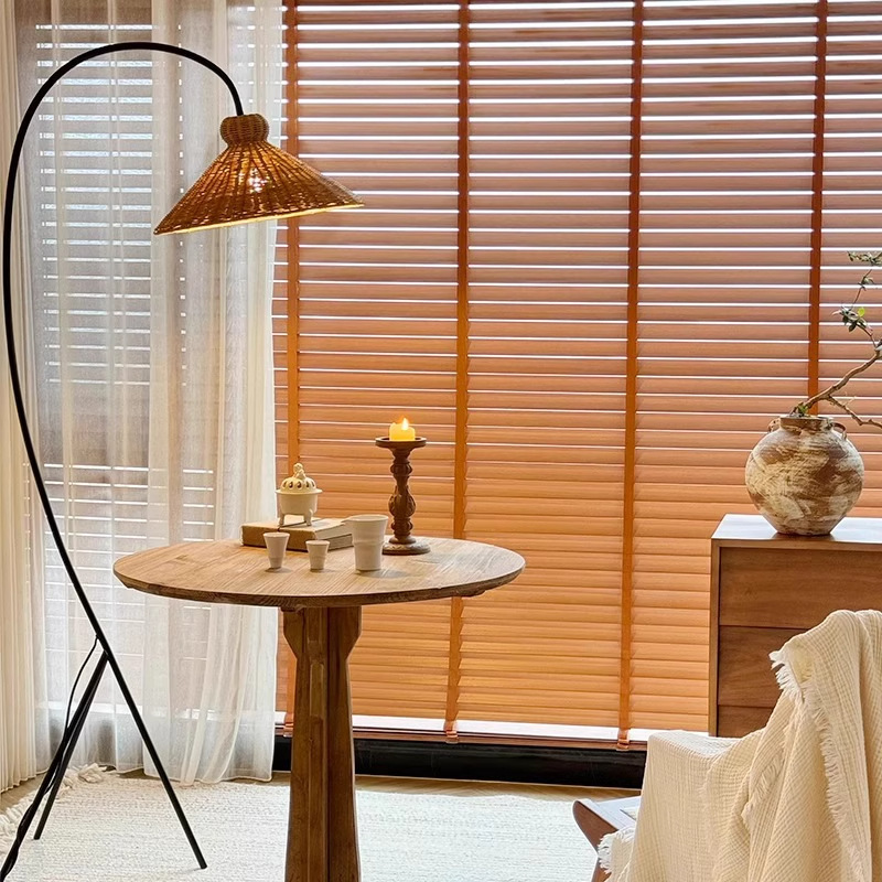 Rattan Floor Lamp Living Room Sofa French Middle Cream Style Retro Japanese Style Quiet Style Fishing Lamp Table Lamp