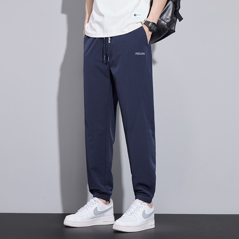 Douyin Data Popular Men's Casual Pants for College Students, Loose Trendy Brand, Fashionable and Versatile Drawstring Sweatpants for Men 555