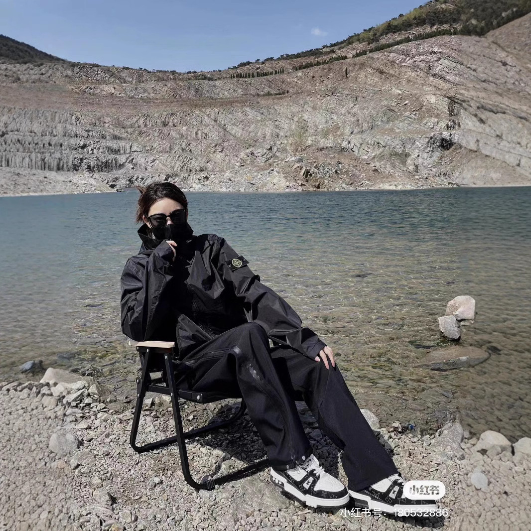 Cross-border Stone Brand Outdoorjacke mit Ärmelaufnäher, Kapuzenjacke, Unisex, erhältlich für Dropshipping_voghion.com
