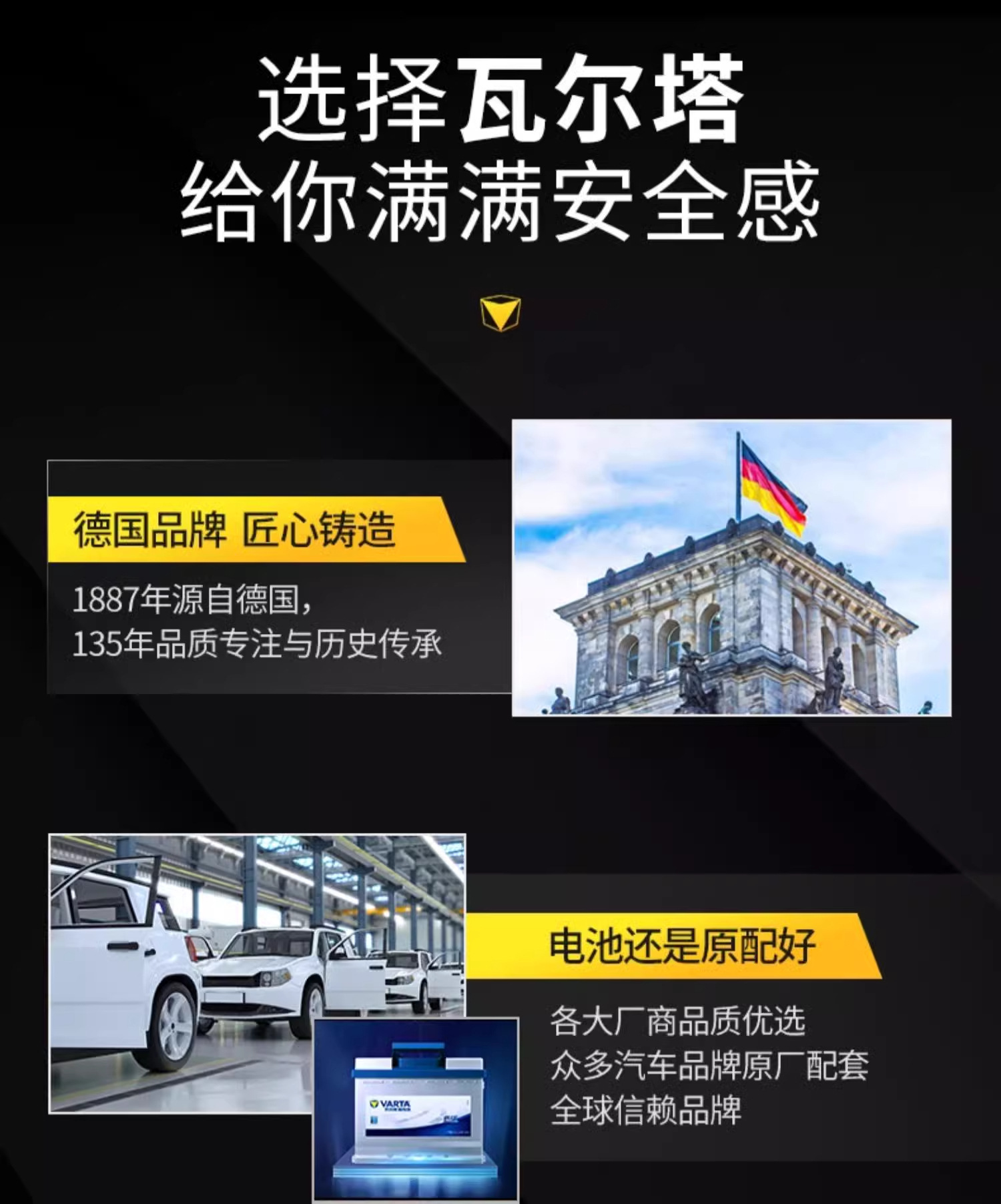 Suitable for Valta Car Battery Silver Label Agm70 Start-Stop Battery Audi Q3 Bmw Mini Label