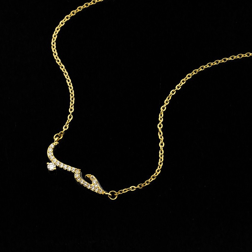 C175 Cross-Border Trendy Diamond Stew Necklace Light Luxury Elegant Simple Collarbone Chain Women Versatile Fashion_voghion.com