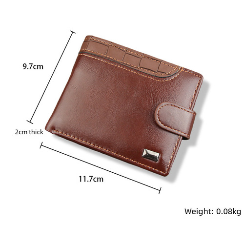 Men's Wallet Short Business Clip New Design Soft Leather Multifunctional Hybrid Leather Driver's License Cross-border Bulk Wholesale