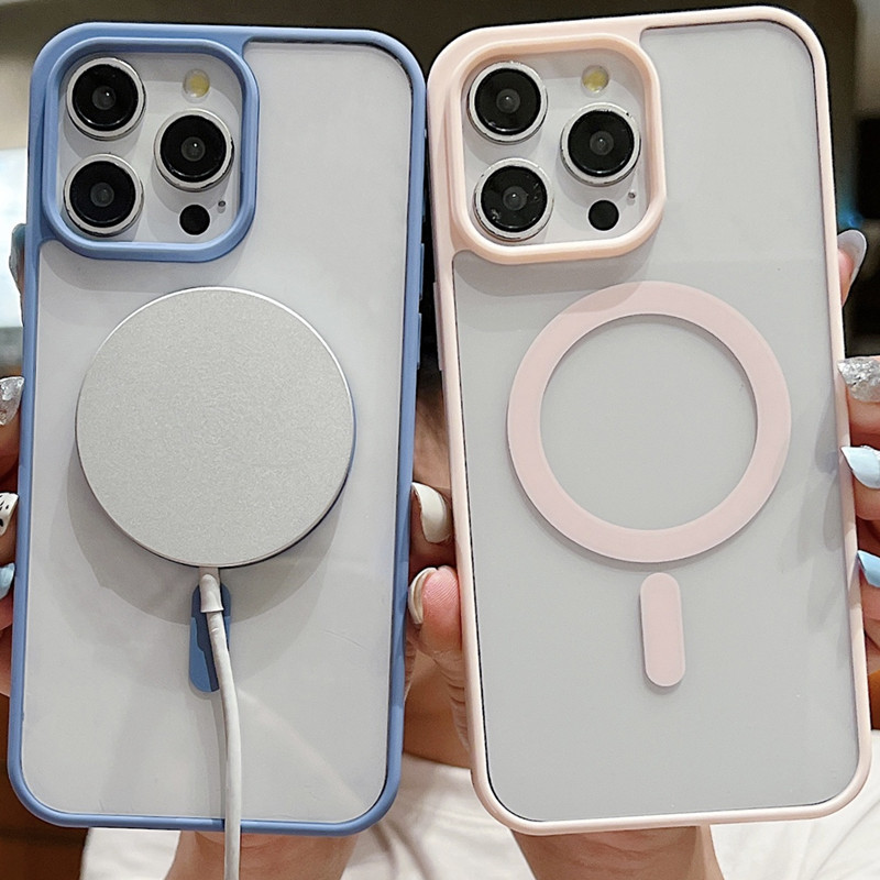 Suitable for Iphone17Pro Max Magnetic 12 Mobile Phone Case 11 Apple 16 Transparent 15Pro Hard Shell 14 Simple 13