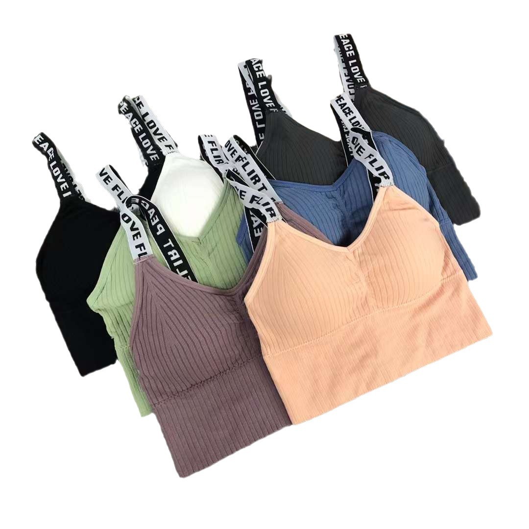 Nuevo chaleco sin costuras de alta elasticidad de alta calidad de dama sin anillo de acero bra de yoga ropa interior deportiva mujer al por mayor