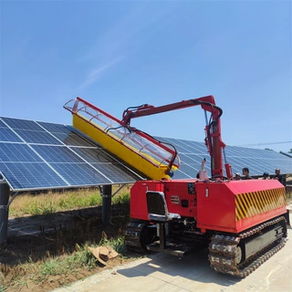 太阳能发电板清洗机 电站电池板履带清洗车 聚拓机械
