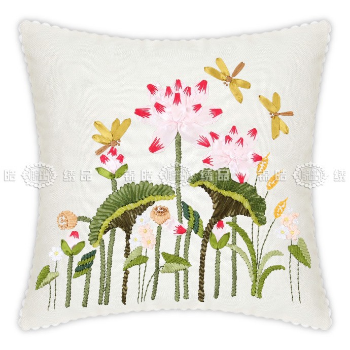 Jinhao bordado fábrica al por mayor hecho a mano bordado Cruz puntada DIY cinta bordado cojín almohada Guangzhou 04