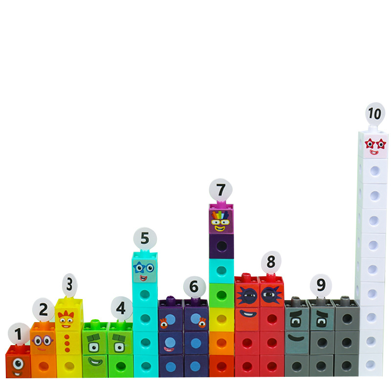Transfronterizo TPE cuadros mágicos Número Bloques empalmado iluminación Bloques digitales Juguetes de educación temprana para niños