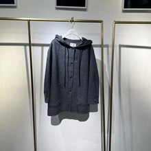 现货2025秋季新款气质休闲显瘦极简风连帽双面呢外套女3FA170351R