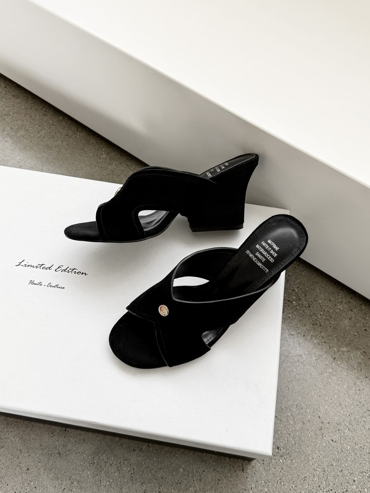 Sandal nữ da cừu hở mũi quai chéo gót xuồng 5 cm — màu nâu, Trang chủ, màu đen chi tiết 22