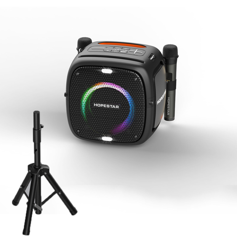 HOPESTAR PartyOne アウトドアポータブルBluetoothスピーカー デュアルマイク 80W重低音 スタンド付き|undefined