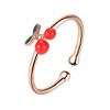 Fresh brand strawberry, cute one size ring for elementary school students, Korean style, on index finger