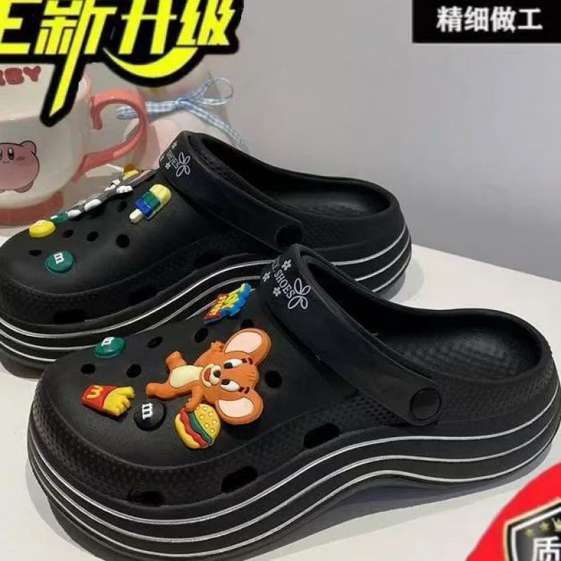 [쓰리라인 크록스] 블랙 [고양이와 쥐]