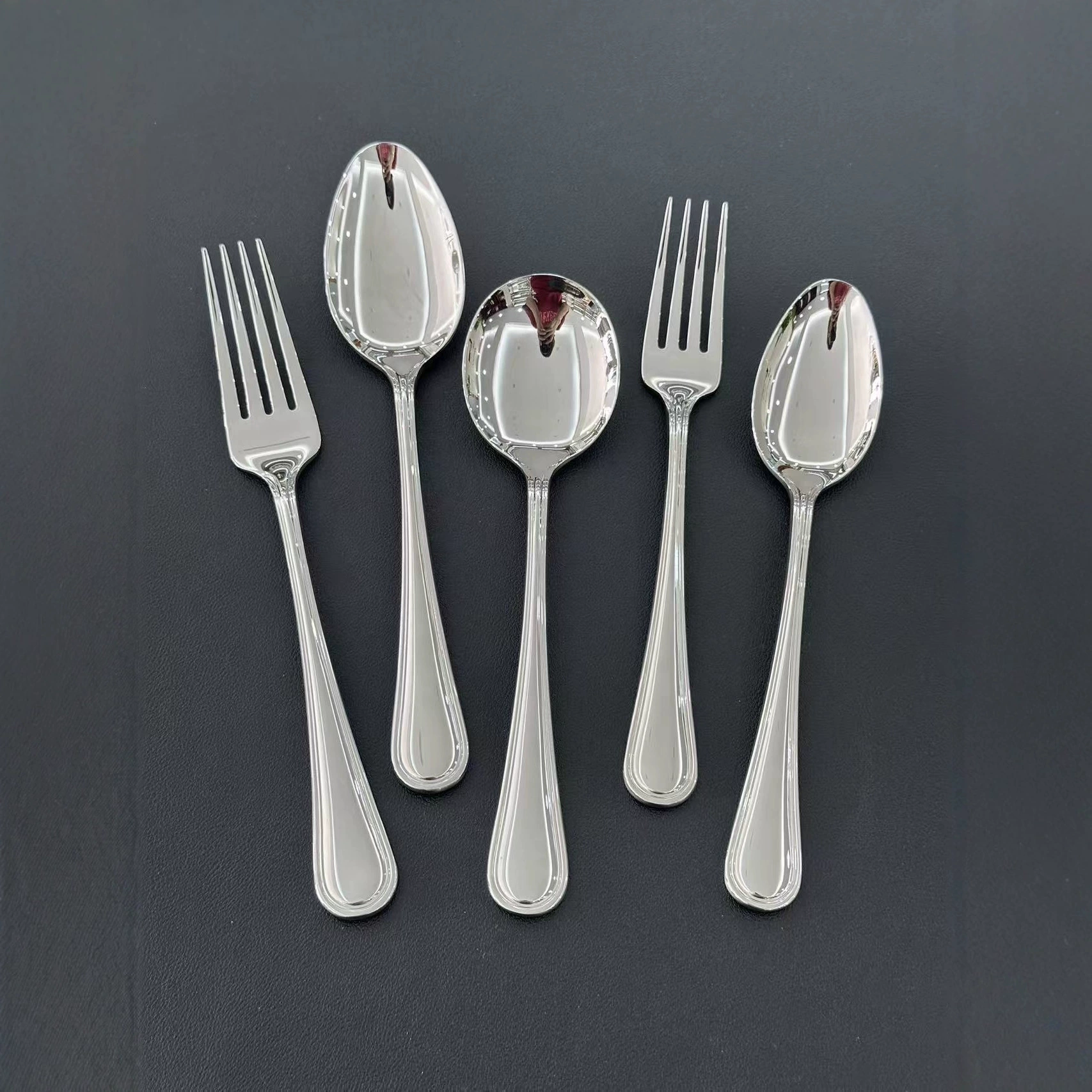 Tableware stainless steel, dessert set, fruit fork, mirror effect
