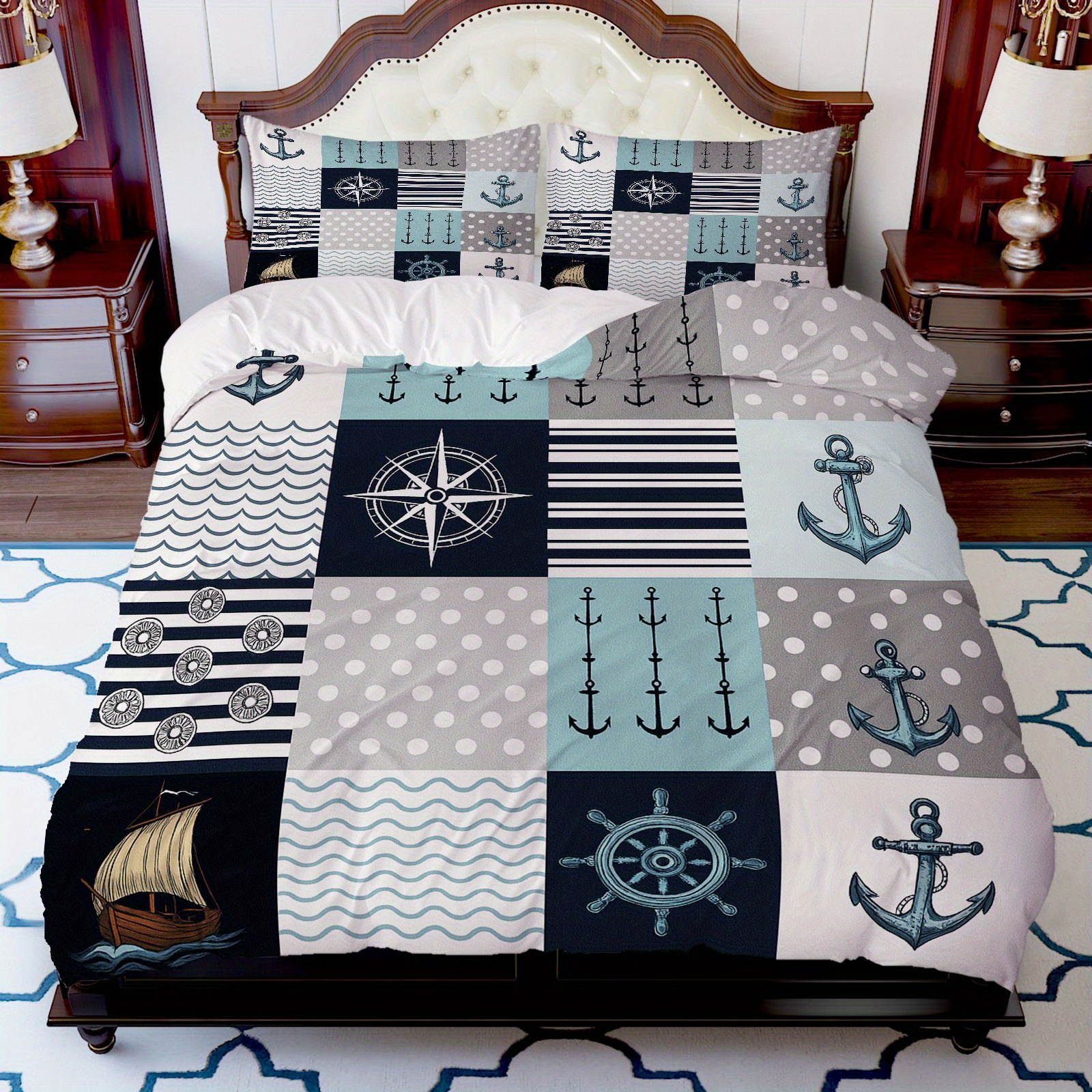 Texteles caseros abrasivos impresión digital piel-profiliable edredón kit de barco flácida mano fábrica de fuente TEMU / JIT Nordic