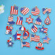 Alloy Dripping Oil American Independence Day American Flag Bracelet Necklace Pendant DIY JeWelry Accessories Pendant W271