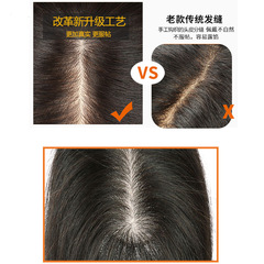 Needle replacement hair block wig piece for women, hand-knitted hand-knit hair patch, head replacement piece, real hair cover, hair extension piece