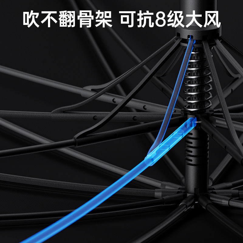 ZUODU左都長柄傘自動超特大補強厚手丈夫抗ストーム傘メンズ直柄傘|undefined
